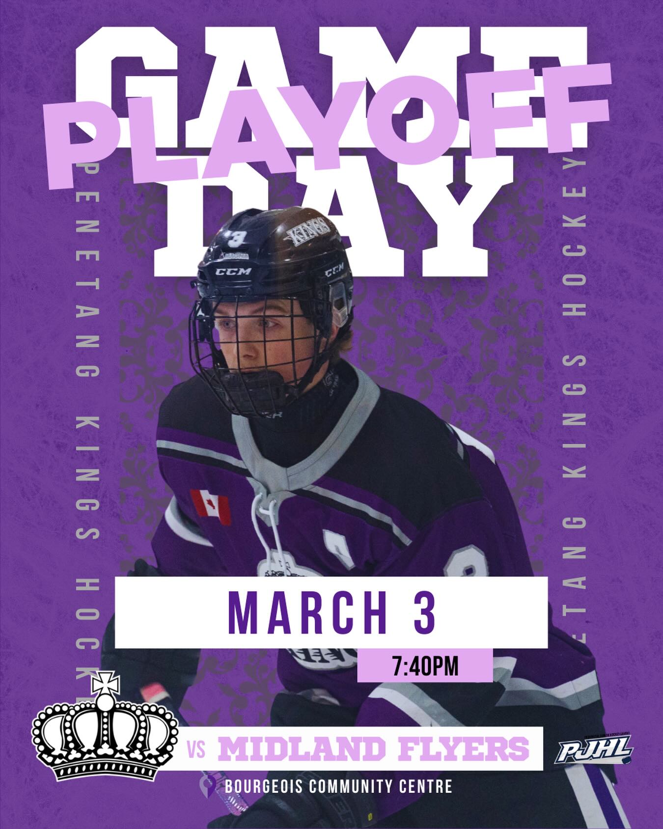 Game Day!

The Kings are in Midland tonight for the next game in this highly competitive series.

It’s been fast, physical, and hard-fought.

We’re prepared. We’re focused. And we are ready to play. 

Puck drops at 7:40pm 

#penetangkings #pjhl #hometownhockey #gamedaypurple
