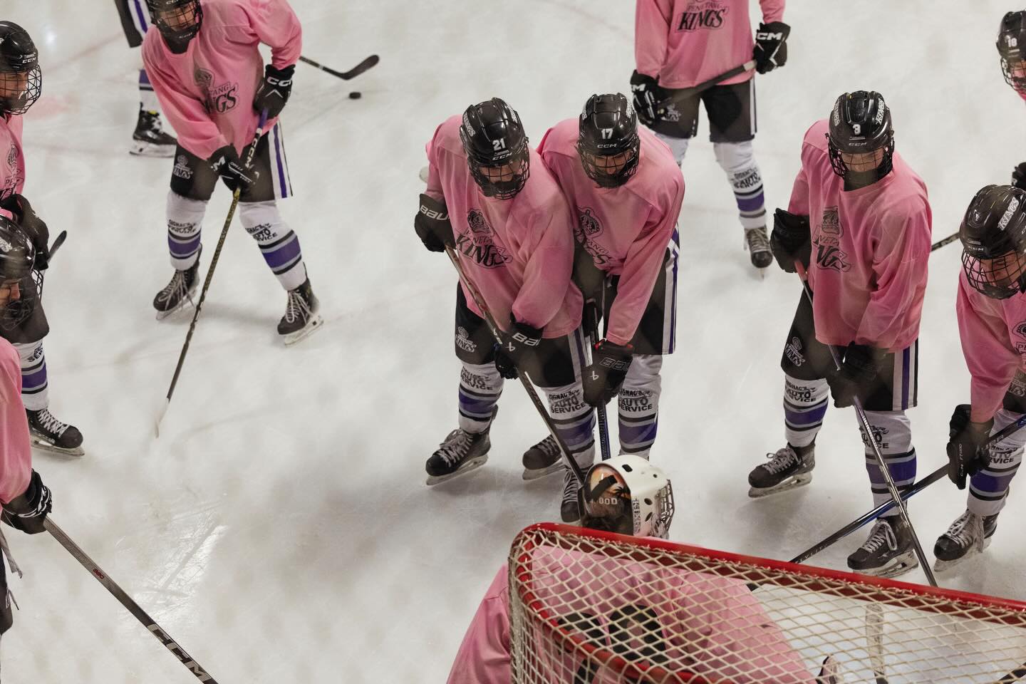 While we are known for purple in the Castle, we wear pink in moments when it matters most.

Because pink is more than a colour here 
it’s how we show up for people.

It’s support.
It’s standing beside someone on their hardest days.
It’s choosing to use our platform for something bigger than hockey.

October — Breast Cancer Awareness Month
For the families, the caregivers, and the survivors we stand with.

February — Pink Shirt Day
For every child and youth who deserves to feel safe, accepted, and never alone.

Being a King means more than wearing the jersey.
It means leading with empathy, showing up for our community, and standing together when it matters most.

📸 Credit to Keith Todd

#penetangkings #pjhl #hometownhockey #50thseason #gamedaypurple