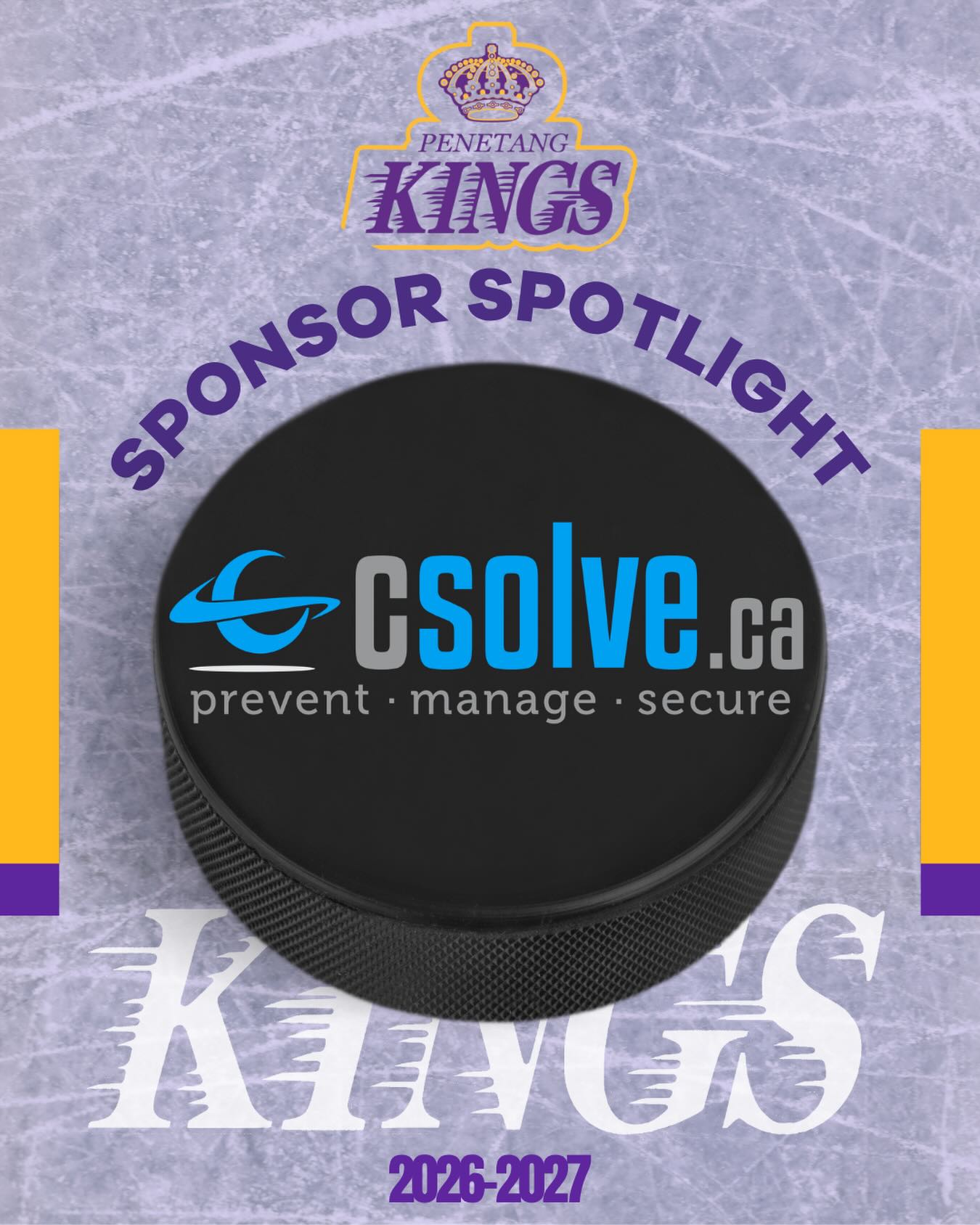 SPONSOR SPOTLIGHT | COMPU-SOLVE TECHNOLOGIES

INVESTING IN OUR COMMUNITY

Compu-Solve Technologies is back for a second season as a Penetang Kings sponsor and this year, they’re stepping up as our official Player of the Game Sponsor!

Compu-Solve believes in giving back to the communities they serve, and supporting local sport is one of the ways they’re helping make a difference. Their commitment to the Kings is an investment in young athletes, the opportunities that come through sport, and the community that comes together around them.

Junior hockey gives players a place to compete, grow, build confidence and be part of something bigger than themselves and strong community partners help make those experiences possible.

Throughout the 2026–27 season, Compu-Solve will help us recognize those players through our Player of the Game, celebrating the effort and contributions that make a difference each night.

Thank you, @compusolve Compu-Solve, for investing in our players, supporting local sport and giving back to our community.

#penetangkings #pjhl #poweredbycsolve#playerofthegame #gamedaypurple