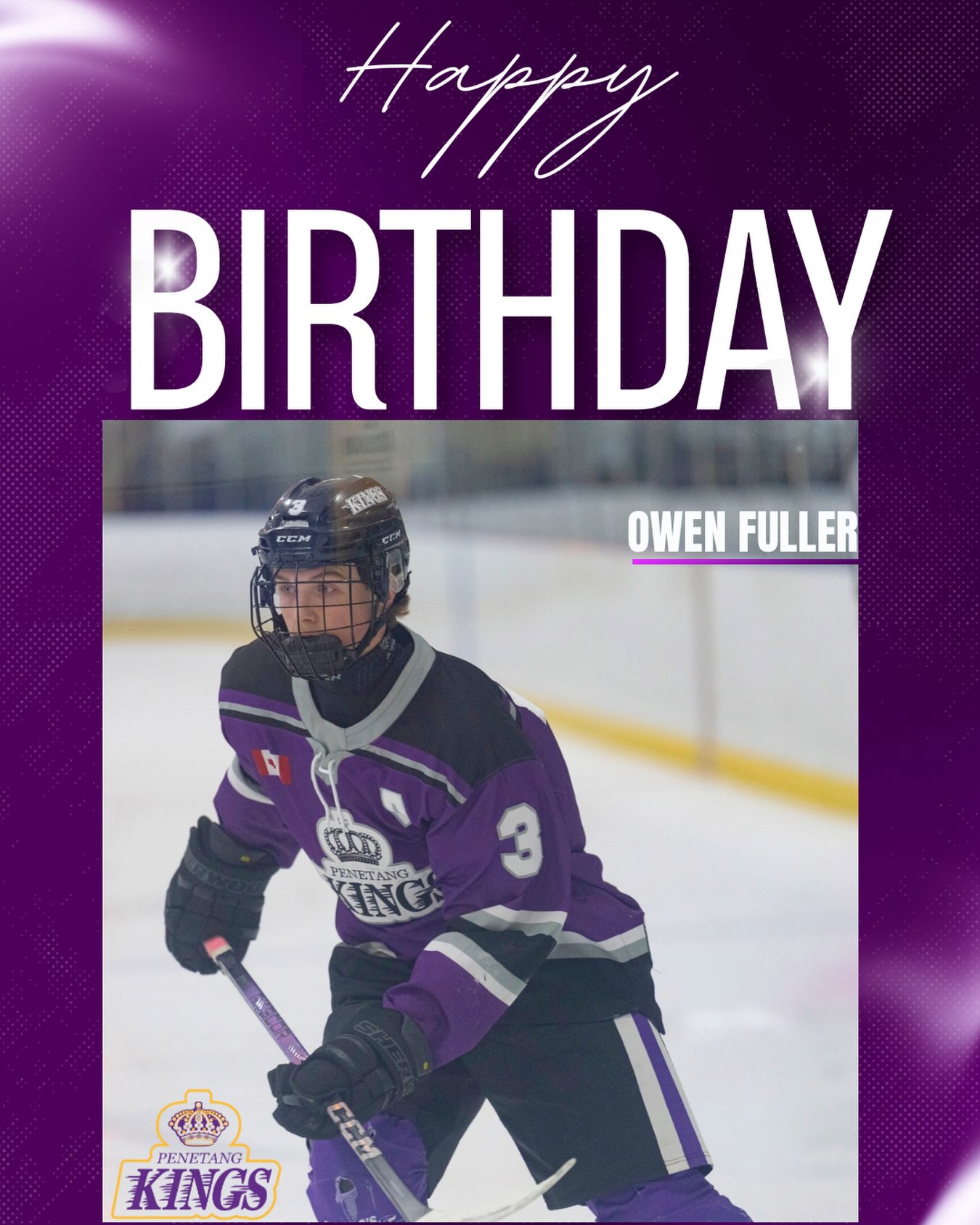 Happy 19th Birthday to Owen Fuller! 

Wishing Owen a great day celebrating and all the best in the year ahead!.👑

#penetangkings #pjhl #lifeofaking #gamedaypurple