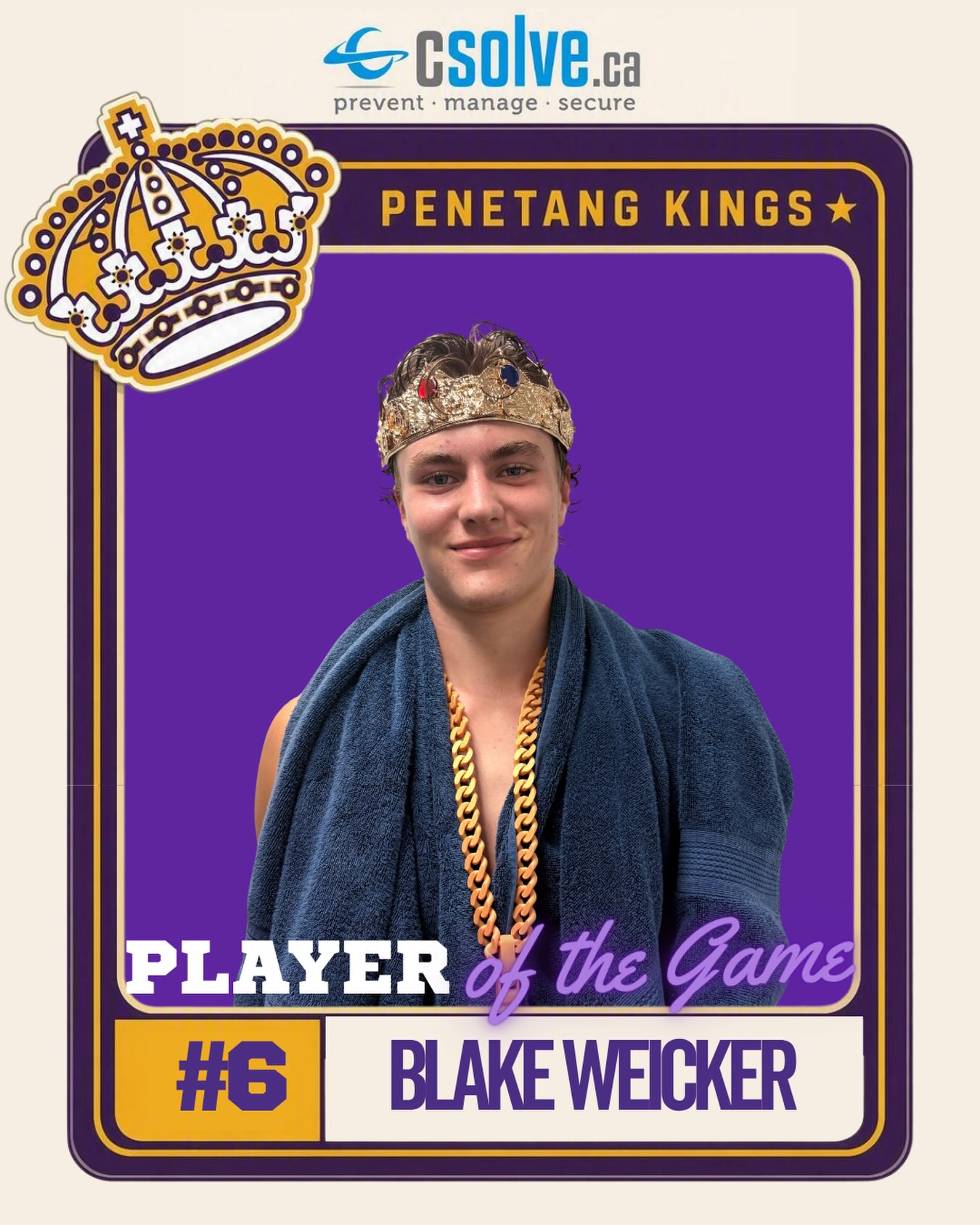 COMPU-SOLVE PLAYER OF THE GAME | BLAKE WEICKER

Tonight’s Compu-SOLVE Player of the Game is Blake Weicker.

Weicker had a strong night on the blue line, making smart decisions with the puck and helping drive play from the back end. He was reliable, effective and consistently involved in creating opportunities for the Kings.

Compu-SOLVE Technologies is proud to recognize players who make their presence felt and contribute when it matters most. 

#penetangkings #pjhl #csolveinthecommunity #gamedaypurple #50thseason @compusolve